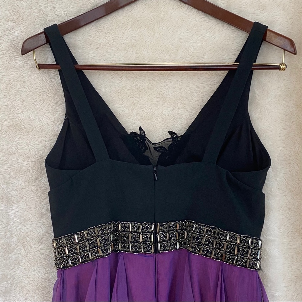Maria by Bianca Nero Black & Purple Cocktail Dress - Picture 4 of 16